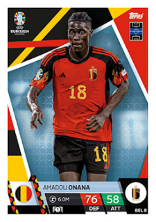 Amadou Onana Belgium Topps Match Attax EURO 2024 #BEL8
